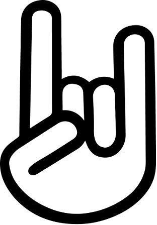 Devil Rock 'n' Roll Hand Musik Bands Rocker Teufel Sticker Aufkleber ca. 15x10cm
