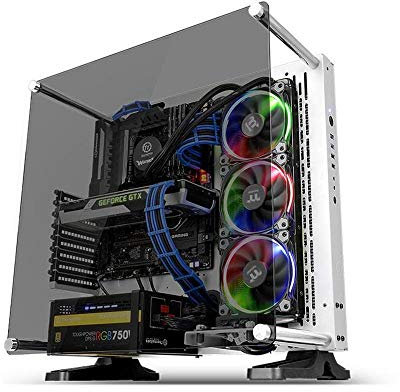 Thermaltake Core P3 TG Snow Mid Tower ATX/M-ATX/Mini ITX Wall Mounted Computer Case -White, Open frame, Tempered Glass
