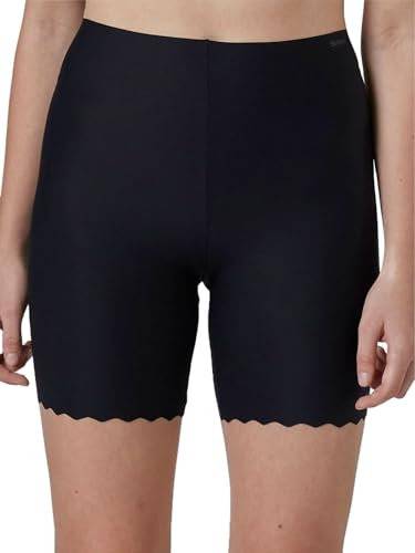 Skiny Damen Hose Kurz Micro Essentials Pantalones Cortos de Lino, Black, 44-46 para Mujer