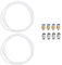 2 Stück PTFE-Teflonschlauch & 4 Stück PC4-M10 gerade pneumatische Anschlüsse Push to Connect & 4 Stück PC4-M6 Schnellmontage & für 1,75 mm PLA ABS 3D-Drucker