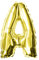 Oblique Unique® Folien Luftballon alle Buchstaben Alphabet ABC Herz Stern in Gold für Geburtstag Jubiläum goldene Hochzeit JGA Party Deko Folienballon - wählbar (Buchstabe A)