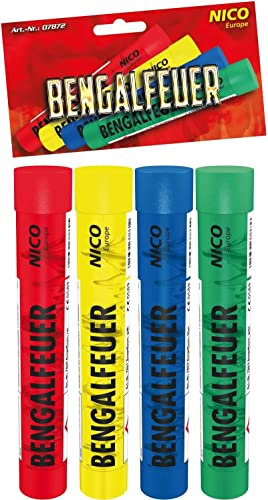Bengalfeuer Farblich Sortiert 5 Stück Bengalfeuer Nico Bengalen Bengalo Feuerwerk (Sortiert, 1)