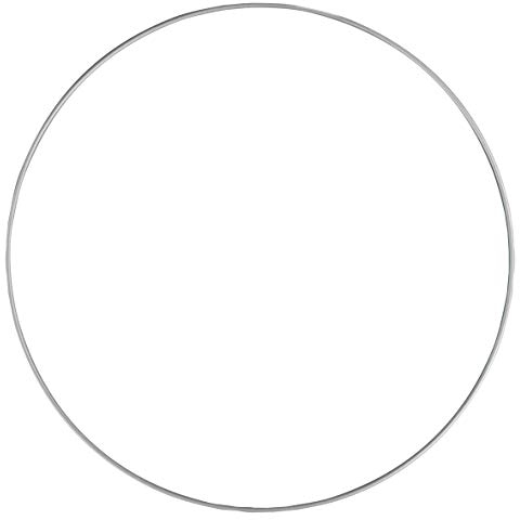 Rayher 2505422 Metallring, silber beschichtet, 30 cm ø, Stärke ca. 3,5 mm, Drahtringe zum Basteln, für Wickeltechnik, Traumfänger, Floristik, Hochzeitskranz, Hoops