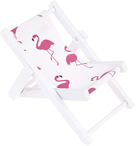 SOIMISS Cell Phone Holder Tablet Stand Hawaii Decor Wood Canvas Chair Business Card Holder Bracket for Tablet Kindle Smart Phone (Flamingos)