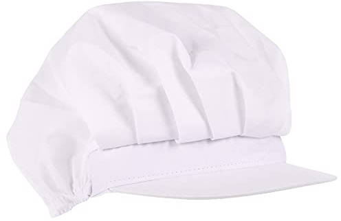 HEALLILY Damen Herren Kochmütze Chef Koch Hut Arbeitsmütze Kochhaube Bäcker Haube Kappe Kopfbedeckung Staubmütze Baskenmütze Kopfhauben für Küche Restaurant
