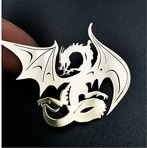 2 Stück Metallaufkleber mit Drachen-Motiv, verchromt, für Fenster, Handyhülle, Aufkleber für Auto, iPad, iPhone und Laptop, goldfarben