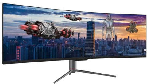LC-POWER LC-M49-DQHD-120-C-Q LED display 124.5 cm (49) 5120 x 1440 pixels UltraWide Quad HD QLED Black