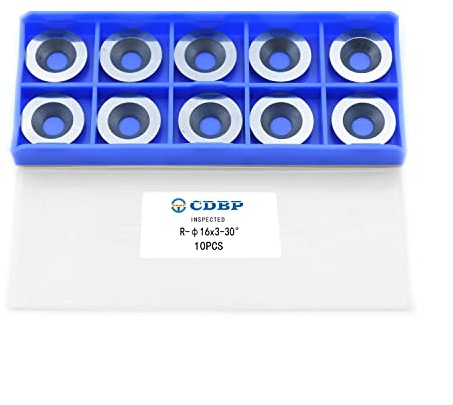 CDBP 16 mm Hartmetall Wendeschneidplatten für DIY Drehmaschine Holzdrehwerkzeuge, Holz Drechselwerkzeug, Ci0, 10 Stück