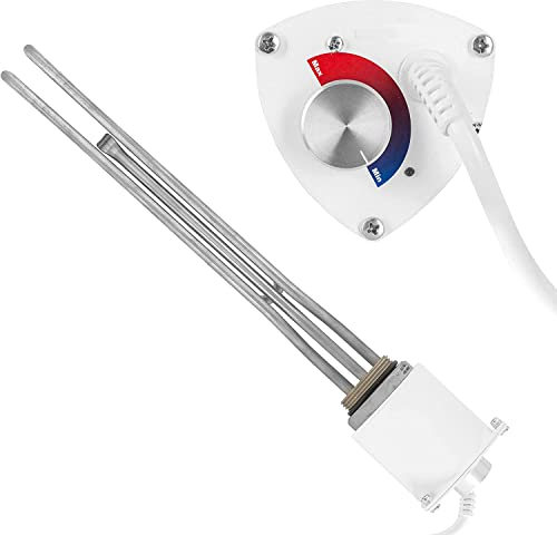 Kedler - Heizpatrone I Heizstab für Wasserspeicher/Boiler I mit Thermostat I Leistung 2000 Watt I Gewinde 5/4 Zoll I aus Kupfer und Nickel I Temperaturregelbereich: 15ºC bis 65 ºC