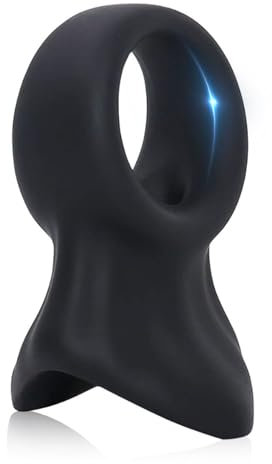 QgLust Premium Stretch-Silikon Hoden Penis Massage Ring | Verzögerte Ejakulation | Sexspielzeug für Paare | Atmungsaktiv & Hautfreundlich | Cockring Hodensack Stimulator