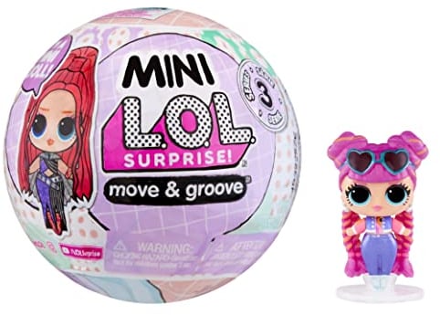 L.O.L. Surprise! Mini Move & Groove Sammelpuppe - Serie 3 - ZUFÄLLIGE Auswahl - Bewegliches Ball-Spielset mit 5+ Überraschungen und Einer Mini Sammelpuppe - Tolles Geschenk für Kinder ab 4 Jahren