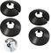 RANRAO 4Pcs 15mm Chrome Colour Silver Electroplate Radiator Pipe Collars Black Pipe Collars Decorative Radiator Pipe Cover for Wall Pipe Tube Decoration