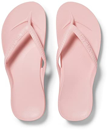 ARCHIES Arch Support Flip Flops for Men & Women – Orthotic Sandals for Plantar Fasciitis Relief – Lightweight, Cushioning, Shock-Absorbing Sandals for Walking, Foot Pain - Pink (UK 6)
