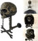 BLOSUM Motorcycle Skull Helmet Holder, Porte Casque Moto Mural, Monté Mural de la résine Étalage Casque, pour vélo, Manteaux, Casquettes (C)
