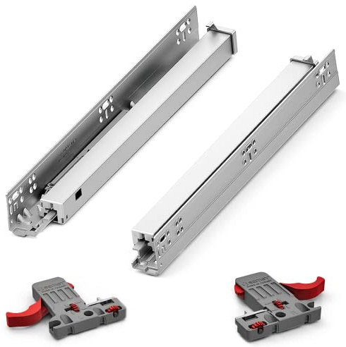 Tandem Soft Close Drawer Runners Undermount Full Extension 40kg up to 19mm Thickness 550mm