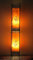 Saharashop Orientalische Stehlampe, Marokkanische Lampe Henna-Koutoubia 127 cm Leder Natur, Romantische Lampe mit Henna Verzierung Orange-Rot