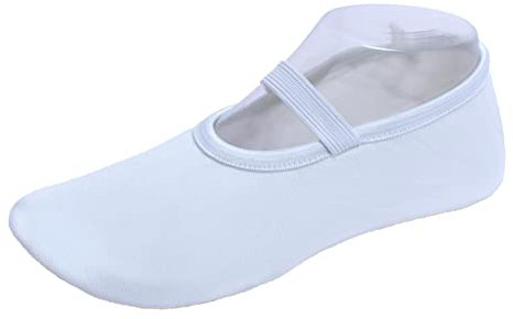 Lappade Gummisohle Trampolinschuhe, Gymnastikschuhe, Schläppchen, Turnschläppchen weiß Art. 286G Gr.31