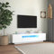 Mobile Porta TV,mobile tv soggiorno mobile tv moderno con Spazio di Archiviazione Adatto per camera da letto, soggiorno, B&B, hotel con Luci LED Bianco 160x35x40 cm