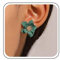 TseenYi Pendientes De Flor De Acrílico Boho Verde Vintage En Capas Para Novia Boda - Joyería Para Mujeres Y Niñas Regalos