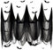 SHIYOUO Halloween Deko Stoff 215 * 800CM mit 12 Fledermaus Aufkleber, Schwarze Gruselige Stoffe, Schwarzes Spinnennetz Baumwollgarn Halloween Party Spukhaus Gruselige Dekoration