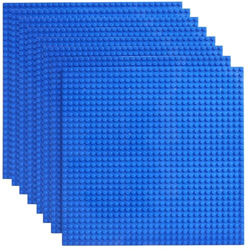 HUIZDQ 8 Pack Classic Baseplates Building Plates for Building Bricks 100% Compatible with All Major Brands-Baseplate, For Kids Age 6+