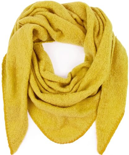 Glamexx24 Damenschal Dreieckstuch Damen Halstuch warmer Strickschal Kuscheliger Winterschal in viele Farben Weicher angenehm zu tragen