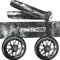 Fantic26 Stunt-Scooter Trick Roller Ersatzteile Bundle I Ethic DTC Soft Griffe mit Barends I F26 Spy7 110mm Abec11 Rollen blackchrome I Griptape Kreidebomb Schwarz/Weiß