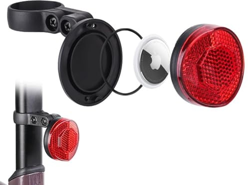 KMRDND Reflektoren Fahrradhalterung für Apple Airtag, Versteckt für Fahrrad Sattelpfosten 22.2mm-25.4mm-27.2mm-28.6mm-31.8mm, Diebstahlschutz für Rennrad, Mountainbike, E-Scooter