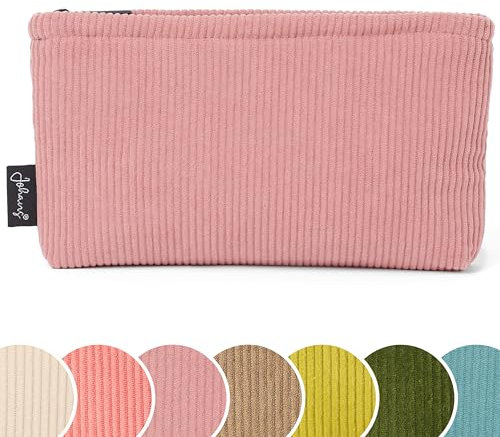 Johans® Etui zur Aufbewahrung vom Johans Mikrofasertuch | Cord Look (22 x 14 cm) | Schutz vor Staub, Krümeln & neidischen Blicken (Dusky Rose)