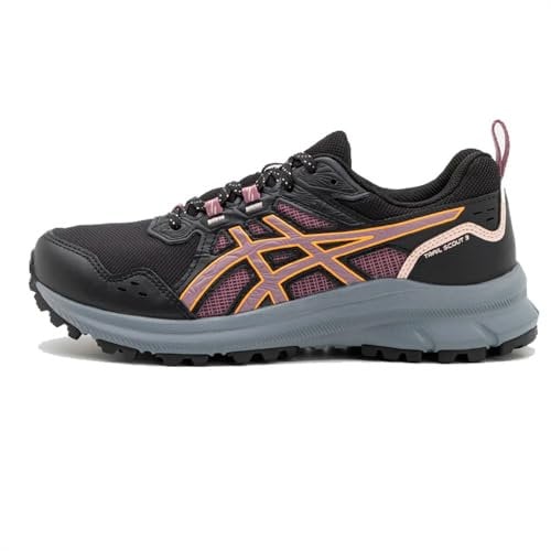 ASICS Women's Trail Scout 3 Sneaker, Black/Dusty Mauve, 5 UK