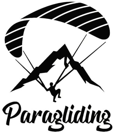 14.3CMx17.3CM Gleitschirm Paragliding Sport Decor Auto Aufkleber Motorrad Decoral Schwarz/Silber