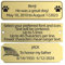 QIPAN Custom Engraved Metal Name Plate,Personalized Name Plaque,Thickened Brushed Metal Custom Laser Engraving Plaques with Adhesive or Hole(with screws) (Gold, Large)