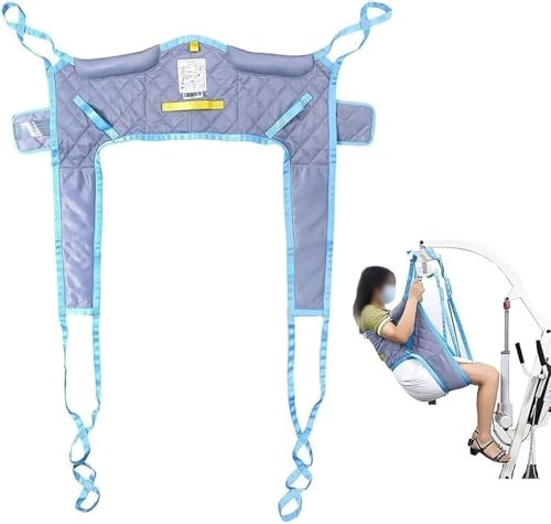 Patient Lift Toileting Sling, Universal Full Body Sling with Commode Opening Toileting Hoist Sling,Medical Transfer Belt for Elderly, Bariatric,Disabled,Nursing(Medium)