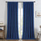 Joydeco 100% Blickdicht Samt Vorhänge mit Kräuselband 2 er Set H 245 x B 132 Saphirblau Schienensystem Schiebevorhang Verdunkelung Thermovorhang Kälteschutz Gardinen Schlafzimmer Wohnzimmer Curtains