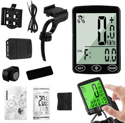 Kabelloser Fahrradcomputer, wasserdicht, Speedometer Odometer, automatisch, Fahrrad-Computer, wasserdicht, automatisch, kabellos, mit multifunktionalen Funktionen für das Tracking Riding Time