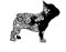 Französische Bulldogge Aufkleber 15cm(5.9 Inch) Schwarz Französische Bulldogge Wasserdichte Aufkleber French Bulldog Reflektierende Aufkleber Lustig Hund Stoßstange Heckscheibe Dekor Aufkleber