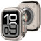 Bisikor 2 in 1 Metall Hülle Kompatibel mit Apple Watch 46mm Series 10, Rundum Schutzhülle mit Rückseite für iWatch Series 10 (Titan)