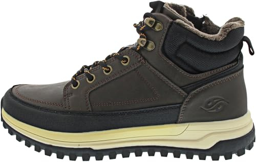 Dockers Herren Stiefeletten/Winterboots Dunkelbraun Synthetik, Größe:47, Farbauswahl:braun