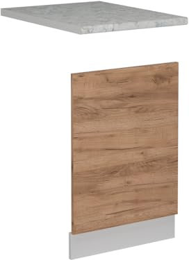 Vicco Frontblende R-Line, Goldkraft Eiche, 45 cm AP Marmor