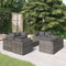 9-TLG. Garten-Lounge-Set mit Kissen Poly Rattan Grau,Hochwertiges GartenLoungeSet aus Polyrattan mit modularem Design und bequemen Kissen Gartenmöbel