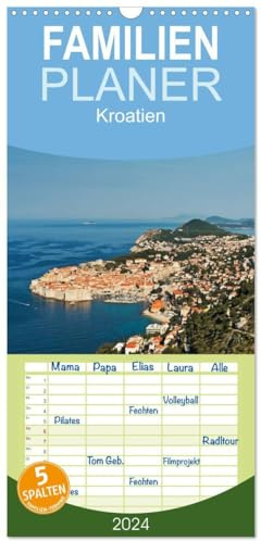 Familienplaner 2026 - Kroatien, Terminplaner mit 5 Spalten (Wandkalender, 21 cm x 45 cm), CALVENDO: Der Fotograf Gunter Kirsch zeigt einige der schönsten Orte Kroatiens. (CALVENDO Orte)