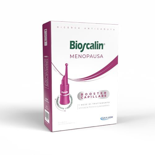 Bioscalin MENOPAUSA Ampullen gegen Haarausfall, regenerierend, Booster Kapillar, Stärkung der Haare, Wirkung gegen Vergrauung, Behandlung 1 Monat für Frauen, 8 Ampullen