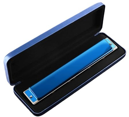 Mundharmonika Anfänger 28-Loch Polyphone C-Tonart Anfänger Erwachsene Einstiegsniveau Akzent Professionelles Leistungsniveau(28-hole polyphonic C in blue)