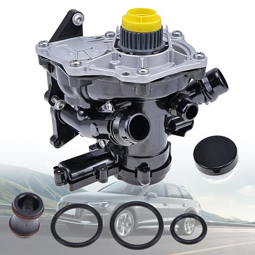 LEVANLIGHT Engine Coolant Water Pump with Integrated Thermostat Housing, Replacement Fit for Audi VW 2.0L TFSI EA888 3rd Gen Replace# 06L121005A 06K121011B