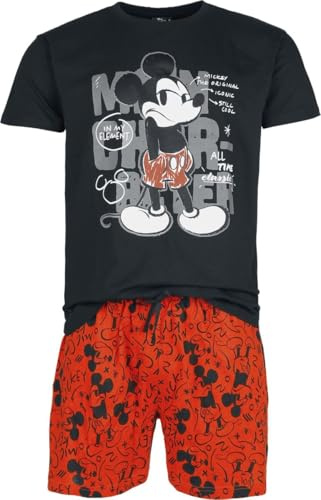 Mickey Mouse Micky Maus Männer Schlafanzug Multicolor