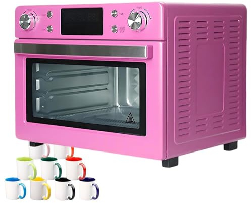 Horno de sublimación para tazas y tazas, calefacción por convección de 1400 W para impresión a granel, transferencias fáciles para proyectos de bricolaje y botellas de agua
