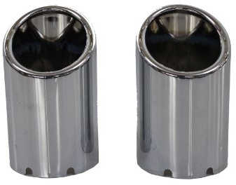 Audi 8K0071762 Sport-Endrohrblenden für Einzelendrohr Links/Rechts 80 mm in Silber verchromt