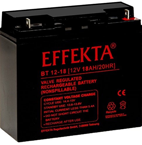 Effekta AGM Akku Batterie Typ BT 12-18 12V 18Ah Flachpol M5