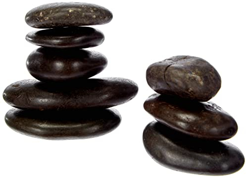 Out of the Blue 24/0022 - Wellness Steine, für traditionelle Hot Stone Massage, 9 Steine im Samtbeutel