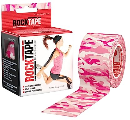 Rocktape Standard 5cm x 5m Kinesiologie Tape-Rosa Camouflage, Camo Pink